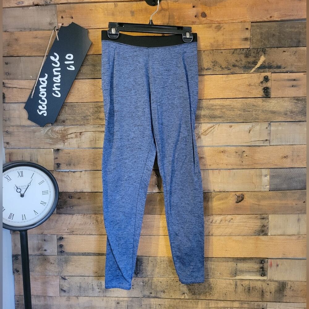 SALE-Cuddl Duds women's heather blue Climate right stretch legging pants Sz S